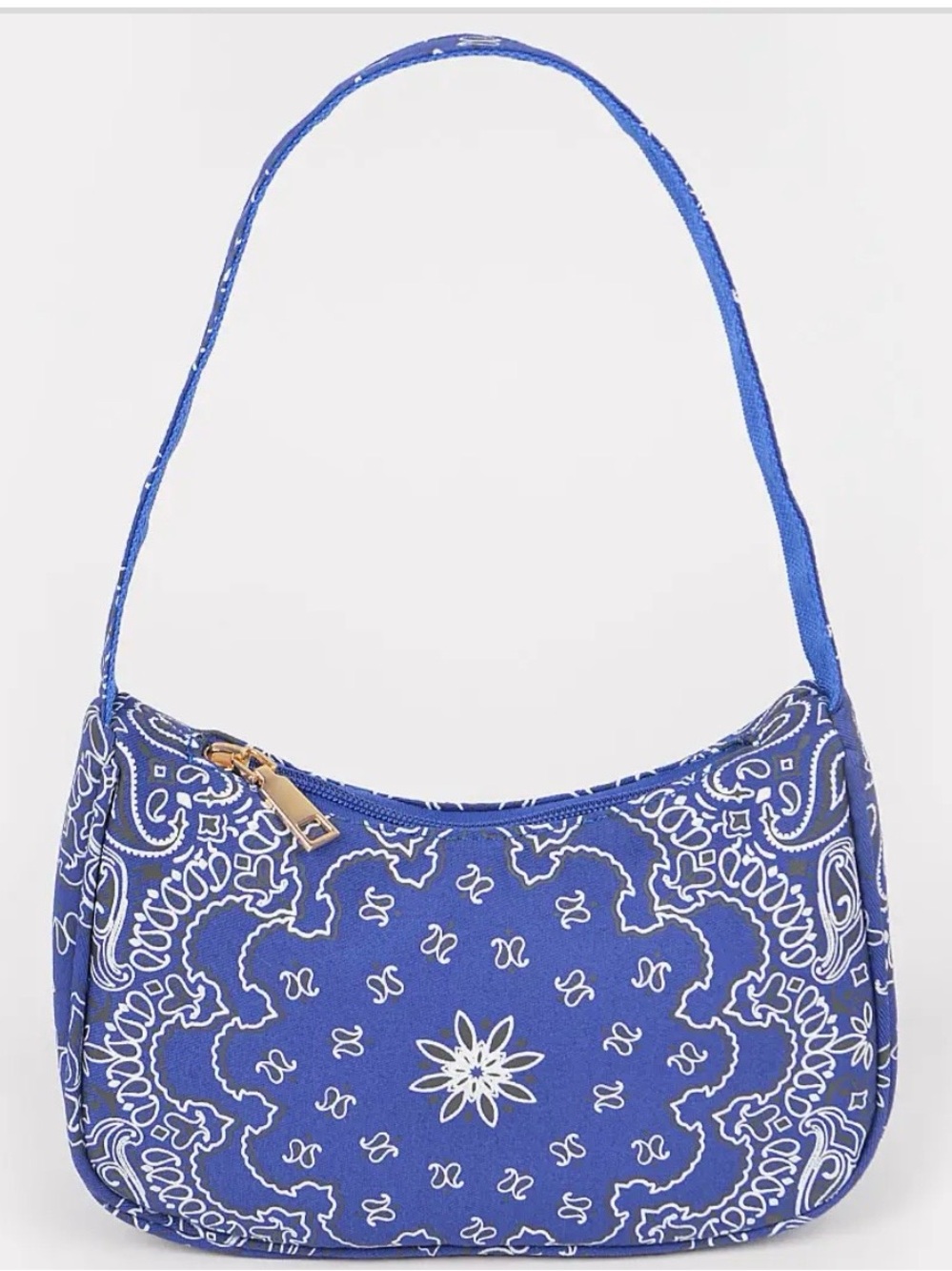 🐿️- Lite Blue & White Bandana Shoulder Bag- New- Boutique